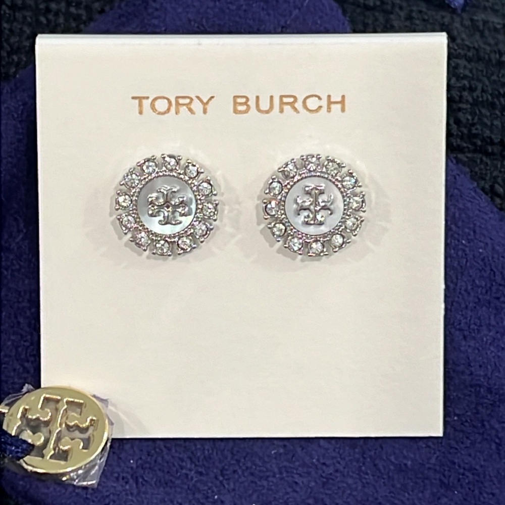 Tory Burch Kira Crystal Stud Earrings